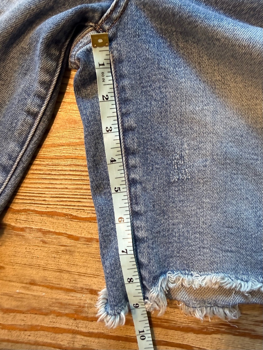 Judy Blue Light Blue Frayed Hem Denim Bermuda Shorts - Picture 7 of 8
